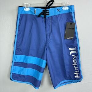 Hurley Block Party Core Board Shorts Men’s Size 28 Blue 21” Length